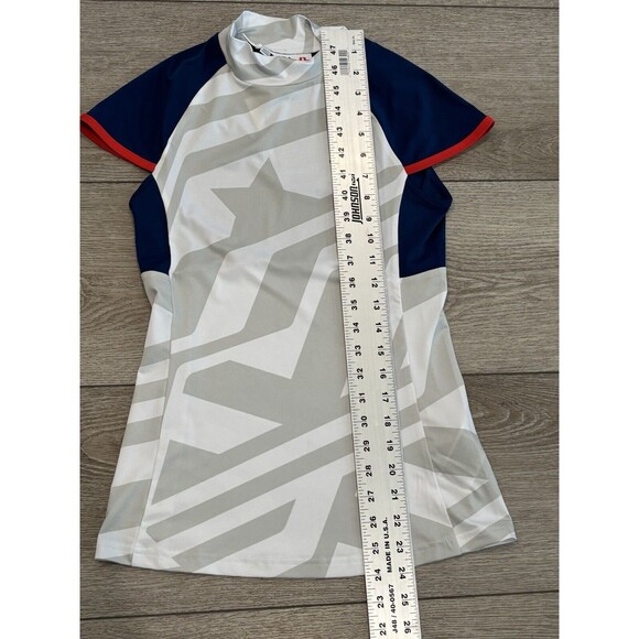 J. Lindeberg Golf Yvette Polo USA Olympics Women Size Small Preppy - Picture 5 of 6